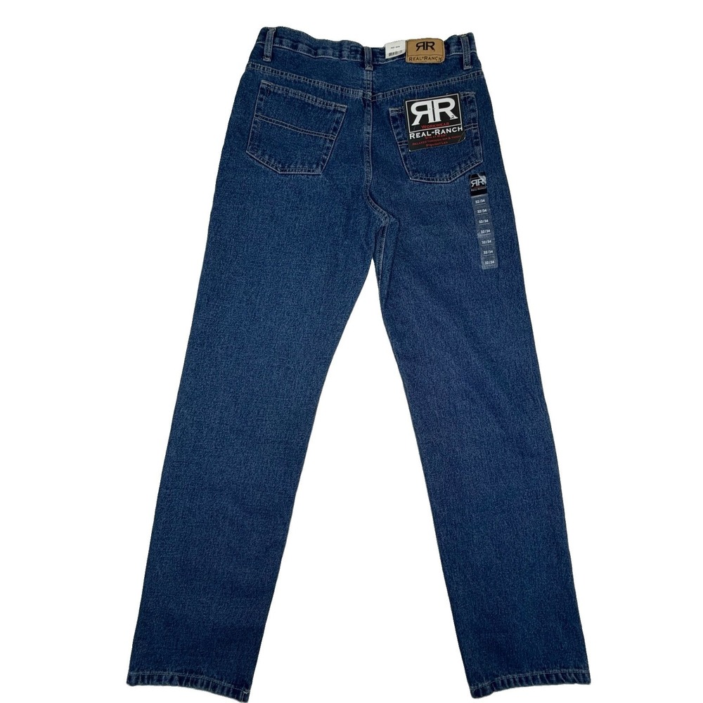 NWT Real Ranch Workwear Relaxed Straight Leg Men's Jeans Sz 32x34 Denim NEW
